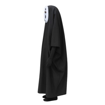 Kids Mysterious Spirit Costume - Black Robe with White Mask