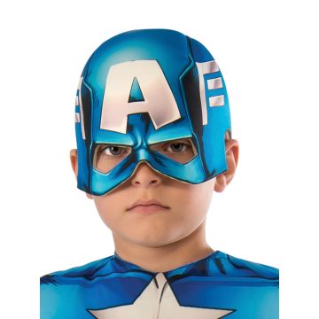 Kids Captain America Costume with Mask - Marvel Avengers Superhero Jumpsuit