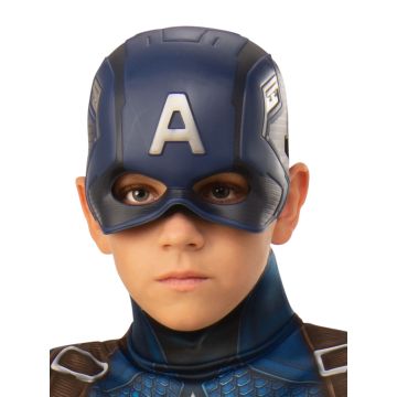 Kids Captain America Costume - Marvel Avengers Superhero Jumpsuit with Mask