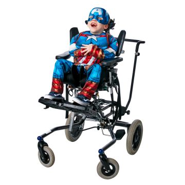 Kids Captain America Adaptive Wheelchair Costume with Velcro Closures