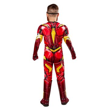 Kids Iron Man Costume - Premium Marvel Superhero Suit with Muscle Padding and Mask