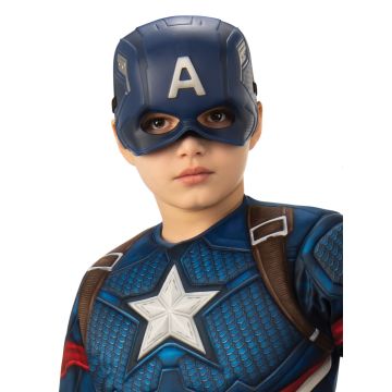 Kids Captain America Costume with Shield - Premium Marvel Superhero Jumpsuit