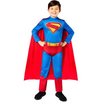 Kids Superman Costume - 2025 Movie Jumpsuit with Cape