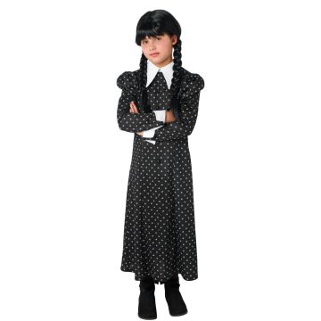 Girls Wednesday Addams Costume Dress - Licensed Netflix Character Outfit