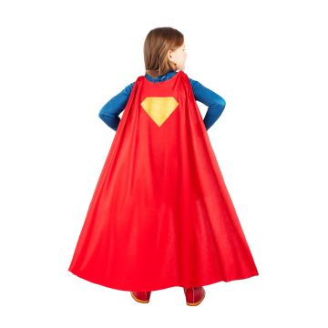 Girls Supergirl Deluxe Costume Dress with Cape - DC Movie Version