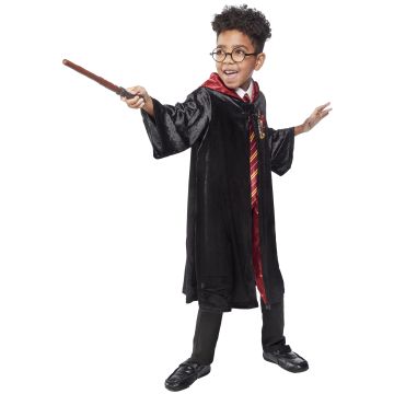 Kids Harry Potter Gryffindor Robe Costume - Deluxe Hooded Wizard Cloak