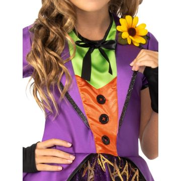 Girls Joker Tutu Costume - DC Comics Villain Dress with Glovelettes