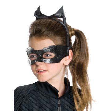 Girls Catwoman Costume - DC Comics Superhero Jumpsuit with Mask & Belt