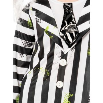 Kids Beetlejuice Costume - Striped Suit Jacket, Pants & Wig Set