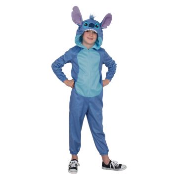 Kids Stitch Onesie Costume - Disney Lilo & Stitch Hooded Jumpsuit