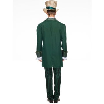 Adult Mad Hatter Costume - Victorian Gentleman Tailcoat Top Hat Set