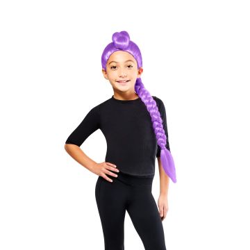 Kids K-Pop Demon Hunters Rumi Purple Wig - Long Braided Costume Wig