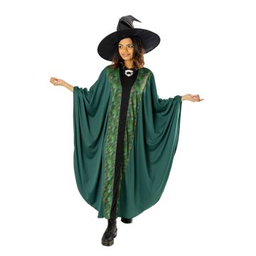 Adult Professor McGonagall Costume Robe with Hat - Harry Potter Witch Outfit