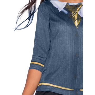 Kids Harry Potter Hufflepuff House Uniform Top - Licensed Hogwarts Costume Shirt