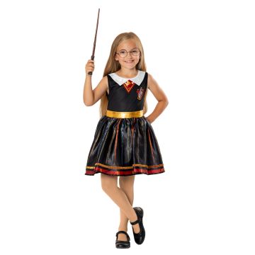 Girls Harry Potter Gryffindor Tutu Dress Costume with Wand Print