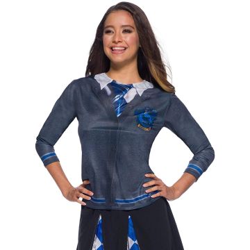 Adult Ravenclaw House Costume Top - Harry Potter Uniform Print Shirt