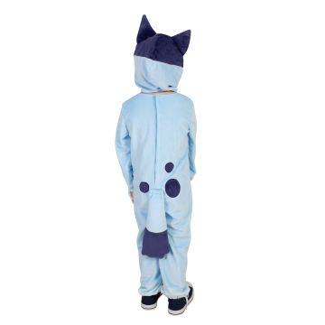 Kids Bluey Costume - Premium Child's Heeler Dog Jumpsuit with Hood