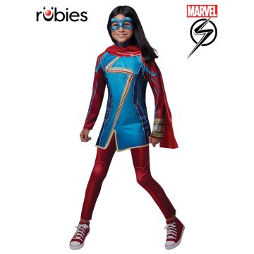 Girls Ms Marvel Kamala Khan Costume - Official Marvel Superhero Jumpsuit Set