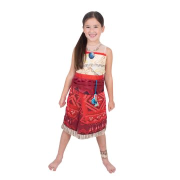 Girls Disney Moana Costume Dress with HeiHei and Ankle Cuff