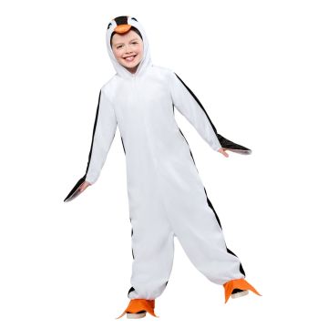Kids Penguin Onesie Costume - Full Body Plush Mascot Jumpsuit