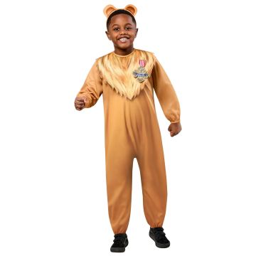 Kids Cowardly Lion Costume - Wizard of Oz Jumpsuit with Mane & Headband