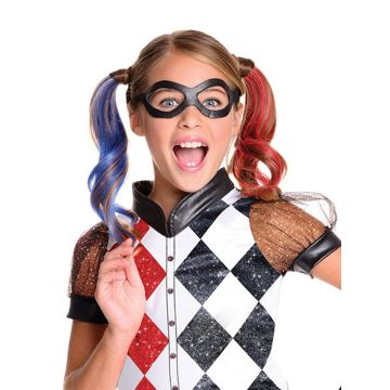 Girls Harley Quinn Superhero Costume - DC Comics Licensed Outfit with Top, Shorts and Accessories