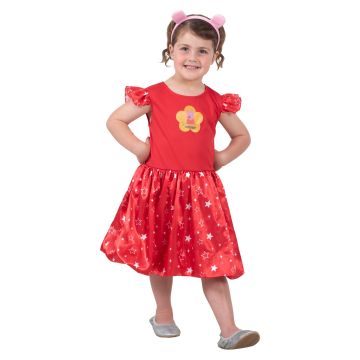 Girls Peppa Pig Costume Dress with Ears Headband