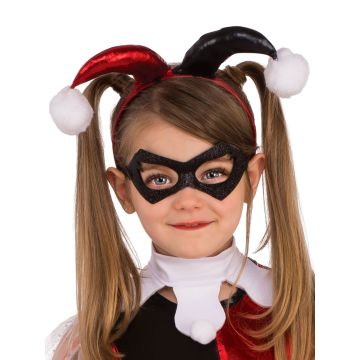 Girls Harley Quinn Tutu Costume - Child DC Comics Jester Dress with Mask & Headband