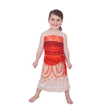 Toddler Girls Disney Moana Costume Dress - Polynesian Princess Outfit