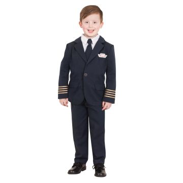 Kids Qantas Pilot Costume - Captain Uniform with Joey Club Badge