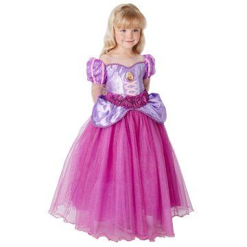 Girls Rapunzel Costume - Disney Princess Tangled Purple Ball Gown Dress