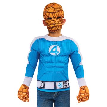 Kids The Thing Costume - Fantastic Four Muscle Chest Top with Mask & Gloves