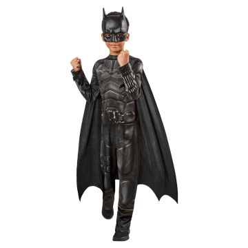 Kids Batman Costume - The Batman 2022 Jumpsuit with Cape & Mask