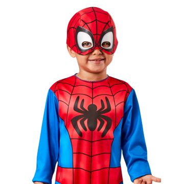 Kids Spider-Man Costume Box Set - Spidey Jumpsuit with Mask & Toy Watch