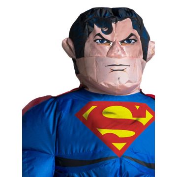 Kids Superman Inflatable Costume with Cape - DC Superhero Muscle Suit