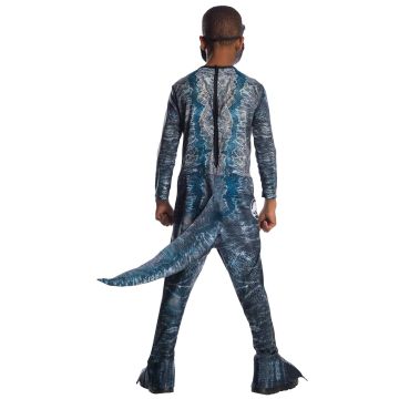 Kids Jurassic World Velociraptor Blue Costume with Mask
