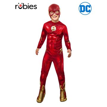Kids The Flash Costume - DC Superhero Jumpsuit with Mask