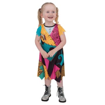 Toddler Girls Sally Costume Dress - The Nightmare Before Christmas Patchwork Shift