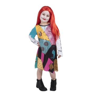 Girls Sally Finkelstein Costume Dress with Wig - Nightmare Before Christmas