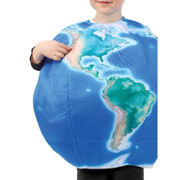 Kids Earth Globe Costume with Space Shuttle Puppet - Child Planet Suit