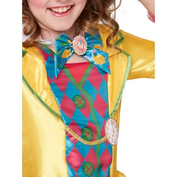Girls Mad Hatter Deluxe Costume - Alice in Wonderland Dress with Hat