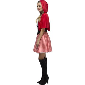 Women's Little Red Riding Hood Costume with Hooded Cape