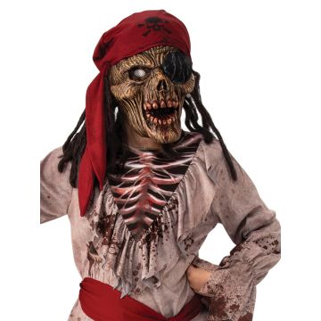 Child Skeleton Pirate Costume with Mask - Undead Buccaneer Set