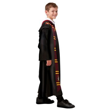 Kids Harry Potter Gryffindor Robe Costume - Hooded Wizard Cloak with House Crest