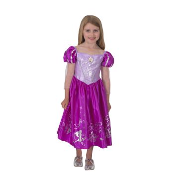 Girls Rapunzel Deluxe Dress with Cloak - Disney Princess Tangled Costume
