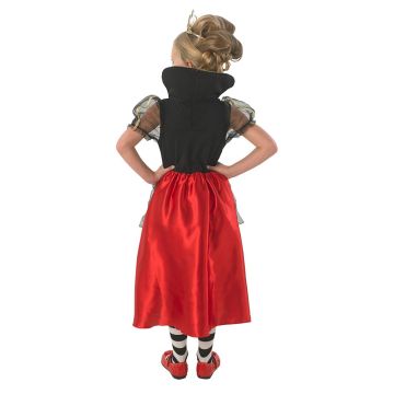 Girls Queen of Hearts Costume - Alice in Wonderland Dress with Tiara