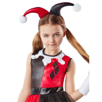 Girls Harley Quinn Costume Dress - DC Comics Jester Tutu with Headband