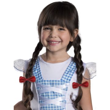 Girls Dorothy Wizard of Oz Tutu Dress Costume with Hair Bows