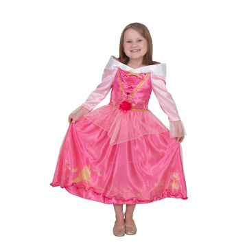Girls Aurora Sleeping Beauty Deluxe Princess Costume - Disney Ball Gown Dress