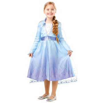 Girls Disney Frozen 2 Queen Elsa Costume Dress with Cape